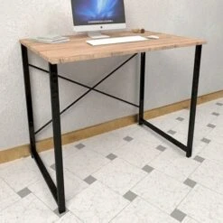 Tiny - Scrivania In Legno E Metallo 80x60x71,5 Cm -Armonia Casa 69634865 3