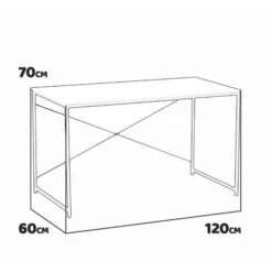 Hope - Scrivania In Legno E Metallo - 120x60x70 Cm -Armonia Casa 69634921 5