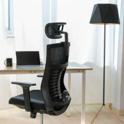 Sedia Da Ufficio Con Rotelle, Sedia Da Scrivania Ergonomica Con Altezza Regolabile, Sedia Per Computer Con Braccioli Regolabili, Girevole E Supporto Lombare Rinforzato -Armonia Casa 70439345 3