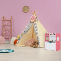 Relaxdays Scaffale Per Bambini, 2 Ripiani, Scomparto Con Ruote, HLP 60x52x26,5 Cm, Mobile Portagiochi, In MDF, Colorato -Armonia Casa 70638452 5