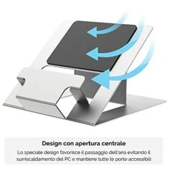Fellowes Supporto PC Portatile Hylyft - Laptop Stand Regolabile In Altezza Con Custodia -Armonia Casa 70715991 3