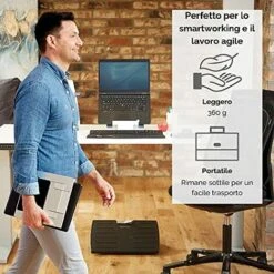 Fellowes Supporto PC Portatile Hylyft - Laptop Stand Regolabile In Altezza Con Custodia -Armonia Casa 70715991 4