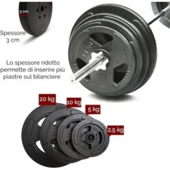 CAST IRON WEIGHT (X2) 30,5mm 2,5kg FFitness -Armonia Casa 70923274 4