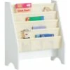 SoBuy Libreria,Portariviste A Terra, Scaffale Per Riviste, 4 Scomparti,FRG225-W