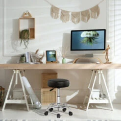 Casaria Sgabello Da Ufficio Seduta Girevole A 360° Morbida 10 Cm Altezza Regolabile 51-65 Cm Sedia Home-Office Sedia Per Centro Estetico Fisioterapista Studio Medico 2x Black (en) 7 Casaria Sgabello Da Ufficio Seduta Girevole A 360° Morbida 10 Cm Altezza Regolabile 51-65 Cm Sedia Home-Office Sedia Per Centro Estetico Fisioterapista Studio Medico 2x Black (en) -Armonia Casa 76397834 3