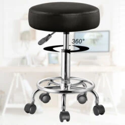 Casaria Sgabello Da Ufficio Seduta Girevole A 360° Morbida 10 Cm Altezza Regolabile 51-65 Cm Sedia Home-Office Sedia Per Centro Estetico Fisioterapista Studio Medico 2x Black (en) 9 Casaria Sgabello Da Ufficio Seduta Girevole A 360° Morbida 10 Cm Altezza Regolabile 51-65 Cm Sedia Home-Office Sedia Per Centro Estetico Fisioterapista Studio Medico 2x Black (en) -Armonia Casa 76397834 5