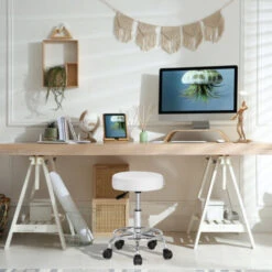 Casaria Sgabello Da Ufficio Seduta Girevole A 360° Morbida 10 Cm Altezza Regolabile 51-65 Cm Sedia Home-Office Sedia Per Centro Estetico Fisioterapista Studio Medico 2er Set Weiß (de) 7 Casaria Sgabello Da Ufficio Seduta Girevole A 360° Morbida 10 Cm Altezza Regolabile 51-65 Cm Sedia Home-Office Sedia Per Centro Estetico Fisioterapista Studio Medico 2er Set Weiß (de) -Armonia Casa 76397836 3