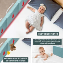 Hengda Barriere Per Letto Per Bambini Barriera Di Sicurezza Morbida Regolabili In Altezza 50 Cm Barriera Paracolpi In Schiuma Verde -Armonia Casa 76859799 4