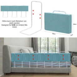 Randaco Barriere Per Letto Per Bambini Barriera Di Sicurezza Morbida Regolabili In Altezza 50 Cm Barriera Paracolpi In Schiuma Verde -Armonia Casa 76933751 3