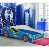 Letto Auto - Lettino - 160x80cm - Con Materasso - Blu - Con Illuminazione A LED