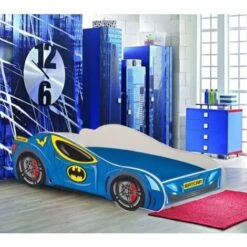 Letto Auto - Lettino - 160x80cm - Con Materasso - Blu - Con Illuminazione A LED