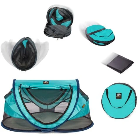 Deryan PL-OCEAN Peuter Luxe Lettino/Tenda Da Viaggio, Blu 4 Deryan PL-OCEAN Peuter Luxe Lettino/Tenda Da Viaggio, Blu - immagine 4