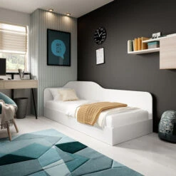 Letto Singolo Contenitore 82x190cm Bianco Opaco Alex Gihome®