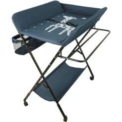 Tavolo Portatile Per La Cura Dei Pannolini Pieghevole 80x66x98cm Blu Scuro