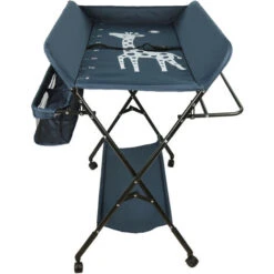 Tavolo Portatile Per La Cura Dei Pannolini Pieghevole 80x66x98cm Blu Scuro -Armonia Casa 78322405 3