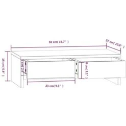Supporto Per Monitor 50x27x15 Cm In Legno Massello Di Pino VidaXL -Armonia Casa 78996480 3