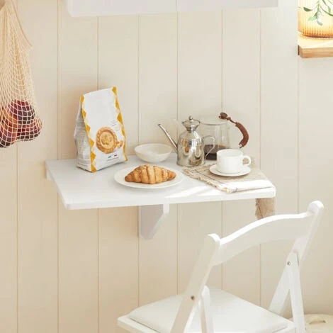 SoBuy Tavolo Pieghevole A Muro Scrivania Tavolo Per Computer Tavolo Da Cucina Bianco FWT03-W 5 SoBuy Tavolo Pieghevole A Muro Scrivania Tavolo Per Computer Tavolo Da Cucina Bianco FWT03-W - immagine 5