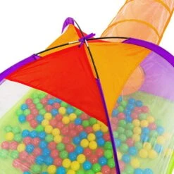 Tenda Gioco Per Bambini Con Tunnel, 200 Sfere E Borsa - Giocattoli, Giochi Palline, Casetta Per Bambini -Armonia Casa 8008794 3