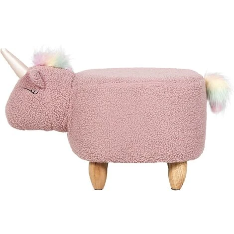 Pouf Animaletto A Forma Di Unicorno In Tessuto Bianco Gambe In Legno Unicorn 4 Pouf Animaletto A Forma Di Unicorno In Tessuto Bianco Gambe In Legno Unicorn - immagine 4