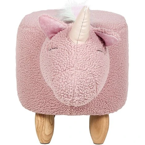 Pouf Animaletto A Forma Di Unicorno In Tessuto Bianco Gambe In Legno Unicorn 5 Pouf Animaletto A Forma Di Unicorno In Tessuto Bianco Gambe In Legno Unicorn - immagine 5