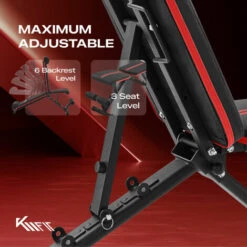 KM-Fit Panca Pieghevole Per Pesi Formazione Multifunzione Fitness Ab Trainer 250 -Armonia Casa 80332172 3