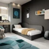 Letto Singolo Contenitore 82x190cm Antracite Alex Gihome®