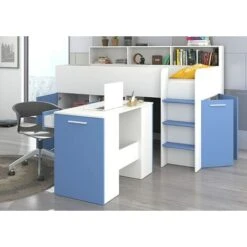 LETTO ARMADIO CASSETTIERE BAMBINI NEO Cm206x120x138h BIANCO BLU 8 LETTO ARMADIO CASSETTIERE BAMBINI NEO Cm206x120x138h BIANCO BLU -Armonia Casa 80433412 4