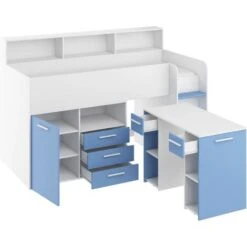 LETTO ARMADIO CASSETTIERE BAMBINI NEO Cm206x120x138h BIANCO BLU 9 LETTO ARMADIO CASSETTIERE BAMBINI NEO Cm206x120x138h BIANCO BLU -Armonia Casa 80433412 5