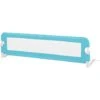 COSTWAY Sponda Letto Di Sicurezza Per Bambini, Barriera Letto Pieghevole E Portatile, Con Cinghie, Lunghezza Regolabile: 95-190 Cm (Blu)