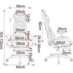WOLTU Sedia Gaming Sedie Da Ufficio Girevole Poggiapiedi Retrattile Poltrona PU Verde -Armonia Casa 80878829 3