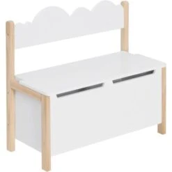 WOLTU Cassapanca In Legno. Contenitore Per Bambini. Baule Portagiochi Mobile