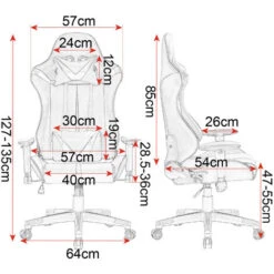 WOLTU Sedia Da Gaming Ergonomica Poltrona Da Gioco Regolabili Per Studio Ufficio Rosso -Armonia Casa 80879569 3