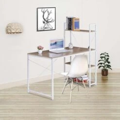 WOLTU Scrivania Con 4 Ripiani Tavolo Porta PC Computer Casa Ufficio 120cm Ruggine+nero -Armonia Casa 80879717 5