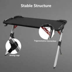 WOLTU Scrivania PC Gaming LED Tavolo Da Gioco Desk Ufficio Ergonomico -Armonia Casa 80879745 4