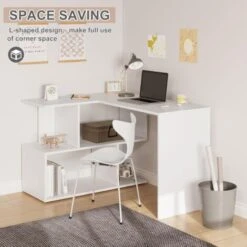 WOLTU Scrivania Angolare A 3 Ripiani Con Mensola Tavolo Da Lavoro Ufficio Legno 7 WOLTU Scrivania Angolare A 3 Ripiani Con Mensola Tavolo Da Lavoro Ufficio Legno -Armonia Casa 80879754 3