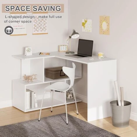 WOLTU Scrivania Angolare A 3 Ripiani Con Mensola Tavolo Da Lavoro Ufficio Legno 3 WOLTU Scrivania Angolare A 3 Ripiani Con Mensola Tavolo Da Lavoro Ufficio Legno - immagine 3