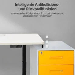 Randaco Scrivania Regolabile In Altezza Elettricamente Telescopica Fino A 80kg, Grigia -Armonia Casa 80885783 4