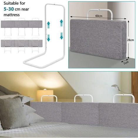 Randaco Sponda Letto Griglia Di Protezione Per Il Letto Bambini 60 Cm Barriere Per Letto Anticaduta Regolabile In Altezza Per Letto, Protezioni Laterali Regolabili Grigio Lino 1 Randaco Sponda Letto Griglia Di Protezione Per Il Letto Bambini 60 Cm Barriere Per Letto Anticaduta Regolabile In Altezza Per Letto, Protezioni Laterali Regolabili Grigio Lino