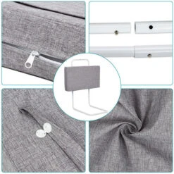 Randaco Sponda Letto Griglia Di Protezione Per Il Letto Bambini 60 Cm Barriere Per Letto Anticaduta Regolabile In Altezza Per Letto, Protezioni Laterali Regolabili Grigio Lino 7 Randaco Sponda Letto Griglia Di Protezione Per Il Letto Bambini 60 Cm Barriere Per Letto Anticaduta Regolabile In Altezza Per Letto, Protezioni Laterali Regolabili Grigio Lino -Armonia Casa 80885811 3