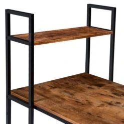 Scrivania Libreria DAYTON Con Piano Effetto Invecchiato, Design Industriale -Armonia Casa 81211810 3