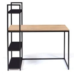 Scrivania Libreria BOSTON Legno E Nero Design Industriale -Armonia Casa 81211817 3