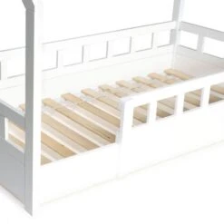Letto A Capanna Per Bambini 80 X 160 CM NEREE Bianco Con Struttura Letta E Sponde -Armonia Casa 81211836 3