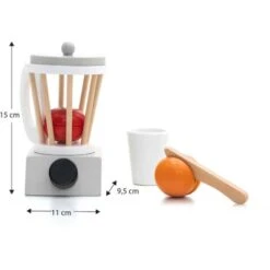 Set Da Cucina Giocattolo Montessori Robincool Smoothie Lab 11x9,5x15 Cm In Legno Eco Con Accessori Inclusi -Armonia Casa 81222049 4