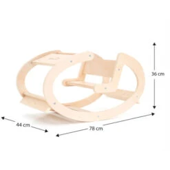 Dondolo Montessori Metodo Pikler Robincool Waves 78x44x46 Cm In Legno Ecologico Che Incrementa Lo Sviluppo Psicomotorio -Armonia Casa 81222056 4