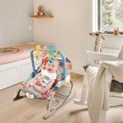 Dondolo Per Bambini Neonati Rocker 49x46x65 Cm Accessori Con Vibrazione E Suoni -Armonia Casa 81222059 2