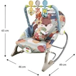 Dondolo Per Bambini Neonati Rocker 49x46x65 Cm Accessori Con Vibrazione E Suoni -Armonia Casa 81222059 4