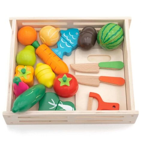 Cassetta Di Cibo Giocattolo Montessori Robincool Eco Fruit Fabbricato In Legno Ecologico 17 Accessori Inclusi 1 Cassetta Di Cibo Giocattolo Montessori Robincool Eco Fruit Fabbricato In Legno Ecologico 17 Accessori Inclusi