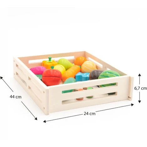 Cassetta Di Cibo Giocattolo Montessori Robincool Eco Fruit Fabbricato In Legno Ecologico 17 Accessori Inclusi 4 Cassetta Di Cibo Giocattolo Montessori Robincool Eco Fruit Fabbricato In Legno Ecologico 17 Accessori Inclusi - immagine 4