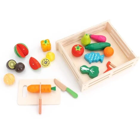 Cassetta Di Cibo Giocattolo Montessori Robincool Eco Fruit Fabbricato In Legno Ecologico 17 Accessori Inclusi 5 Cassetta Di Cibo Giocattolo Montessori Robincool Eco Fruit Fabbricato In Legno Ecologico 17 Accessori Inclusi - immagine 5