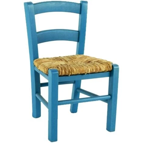 SEDIOLINA Baby In Legno Seduta Paglia Sedia Piccola Per Bambino BLU 1 SEDIOLINA Baby In Legno Seduta Paglia Sedia Piccola Per Bambino BLU